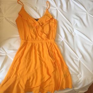 Yellow ruffle dress